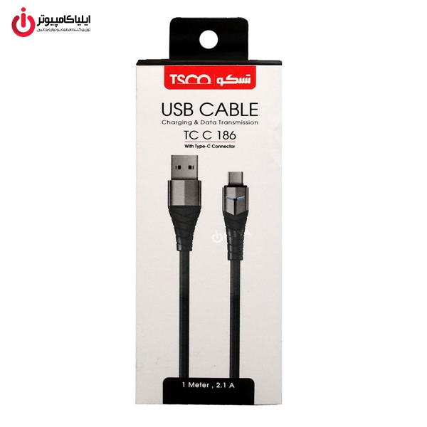 خرید کابل شارژ Type-C تسکو TCC 186 از ایلیاکامپیوتر مشهد