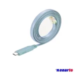 کابل کنسول سیسکو Type-C به RJ45 فلت آبی - Image 2