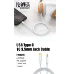 کابل تبدیل Type-C به جک 3.5 میلی‌ ‎متری کی نت پلاس مدل K-NET PLUS KP-CSC35MM