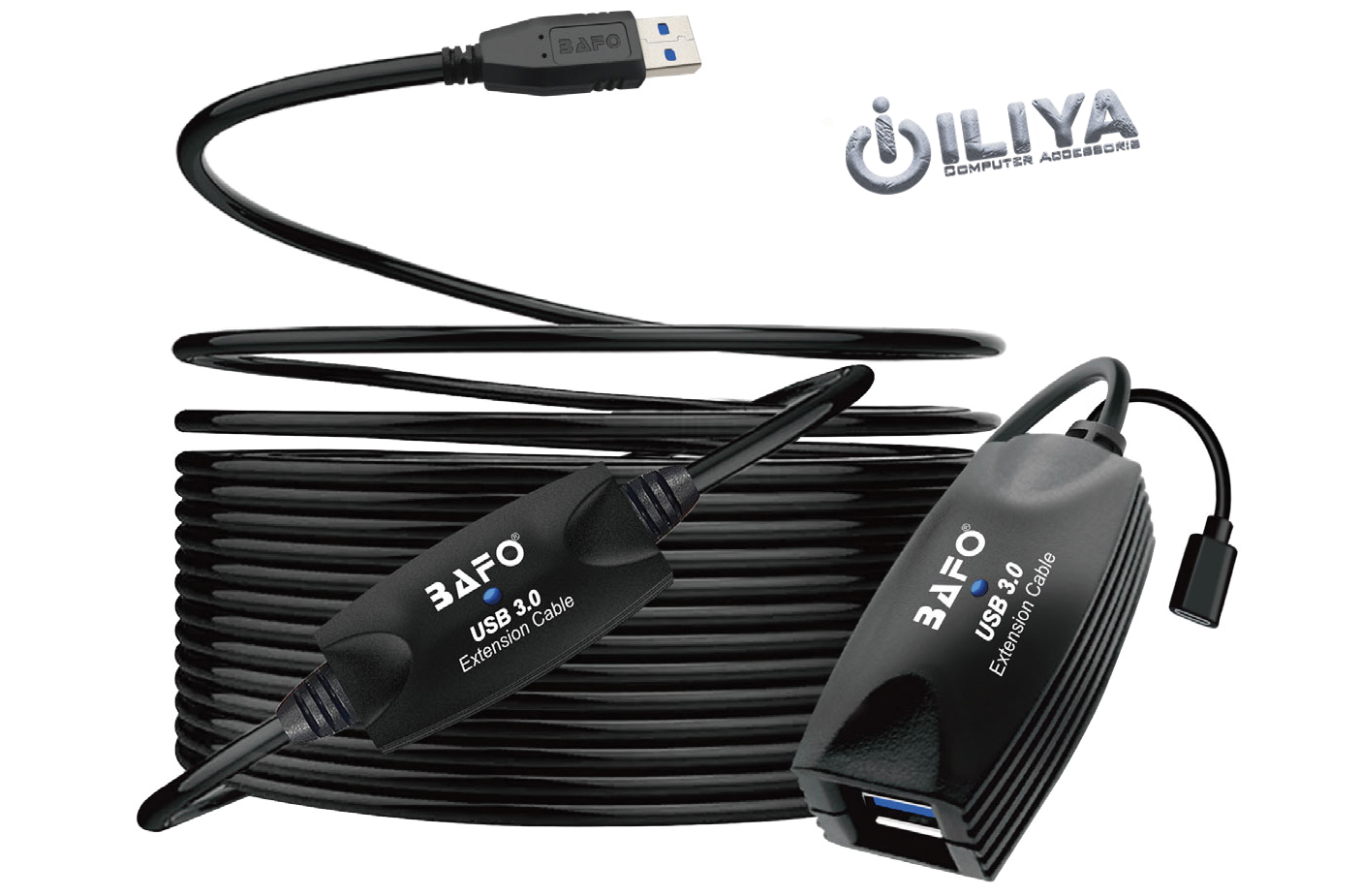 خرید کابل افزایش USB 3.0 اکتیو BAFO BF-3033 طول 15 متر از ایلیاکامپیوتر مشهد