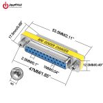 خرید تبدیل کانکتور برل دو سر ماده DB25 Female to Female از ایلیاکامپیوتر مشهد