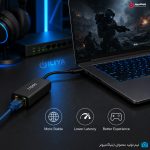 خرید تبدیل USB-C به Ethernet رپو مدل RAPOO XD20 از ایلیاکامپیوتر مشهد