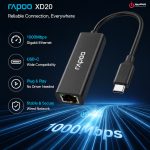 خرید تبدیل USB-C به Ethernet رپو مدل RAPOO XD20 از ایلیاکامپیوتر مشهد