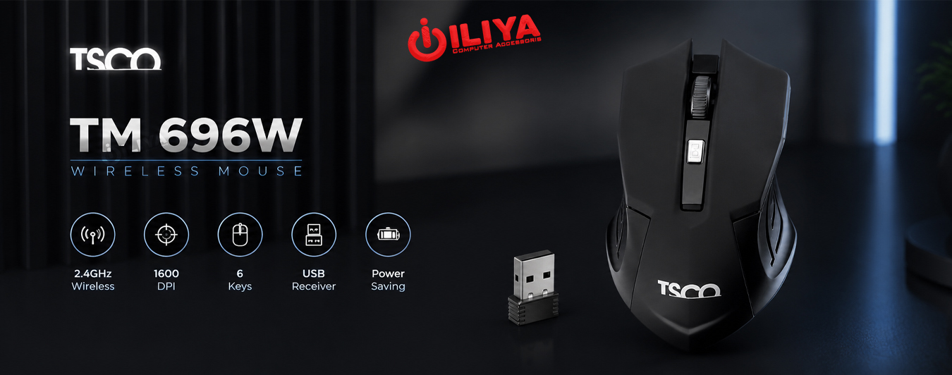 خرید موس بیسیم TSCO TM 696W از ایلیا کامپیوتر🖱️