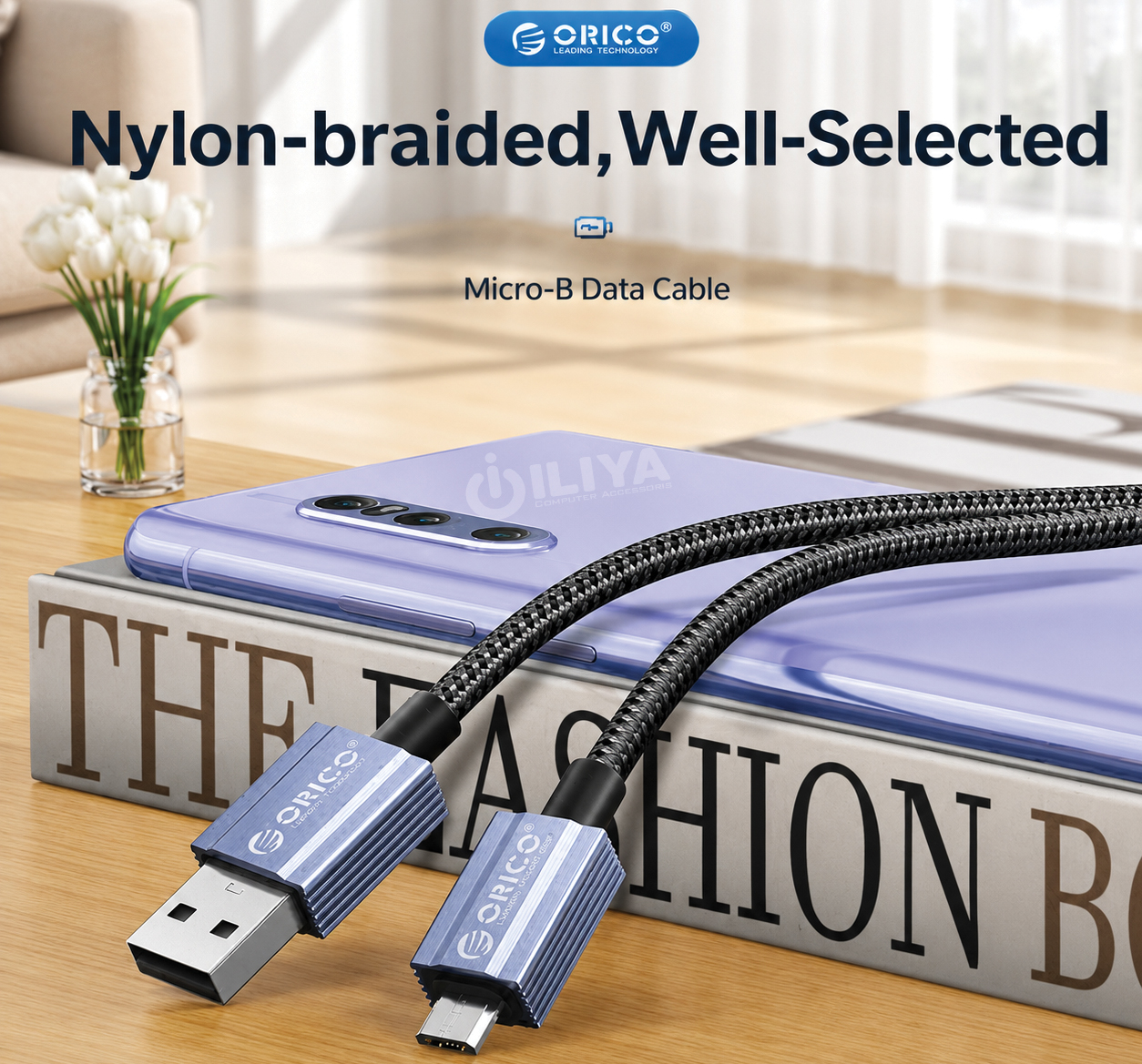 خرید کابل شارژ Micro USB اوریکو مدل ORICO GQAM-10 از ایلیاکامپیوتر مشهد