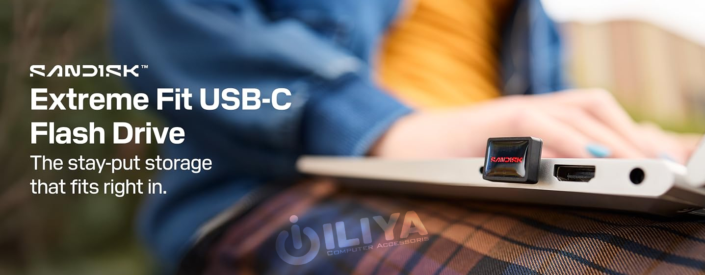 خرید فلش مموری SanDisk Extreme Fit USB-C ظرفیت 256 گیگابایت از ایلیاکامپیوتر مشهد