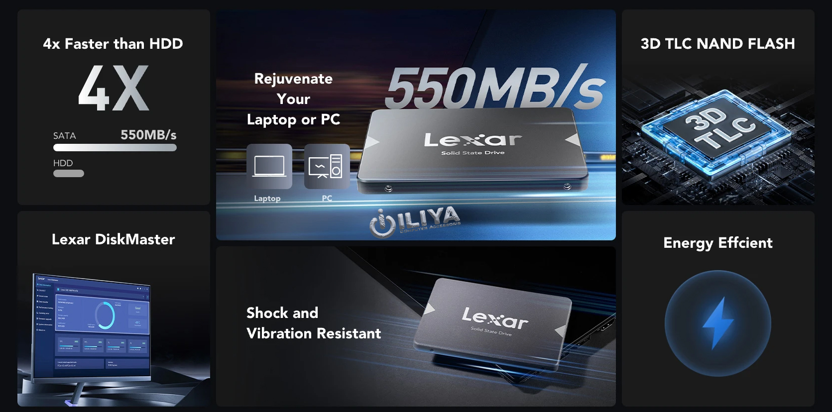 خرید هارد SSD لکسار مدل Lexar NS100 از ایلیاکامپیوتر مشهد