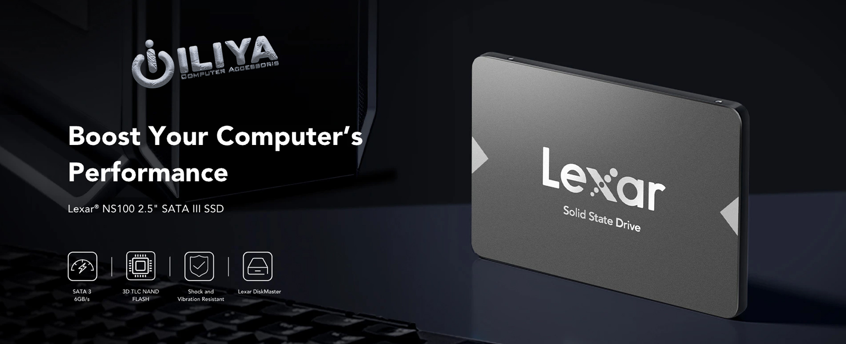 خرید هارد SSD لکسار مدل Lexar NS100 از ایلیاکامپیوتر مشهد
