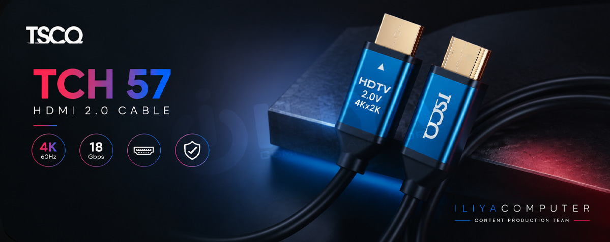 خرید کابل HDMI V2.0 تسکو مدل TSCO TCH 57 از ایلیاکامپیوتر مشهد