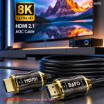 خرید کابل HDMI 2.1 اپتیکال بافو BAFO HDMI-AOC-25M از ایلیاکامپیوتر مشهد
