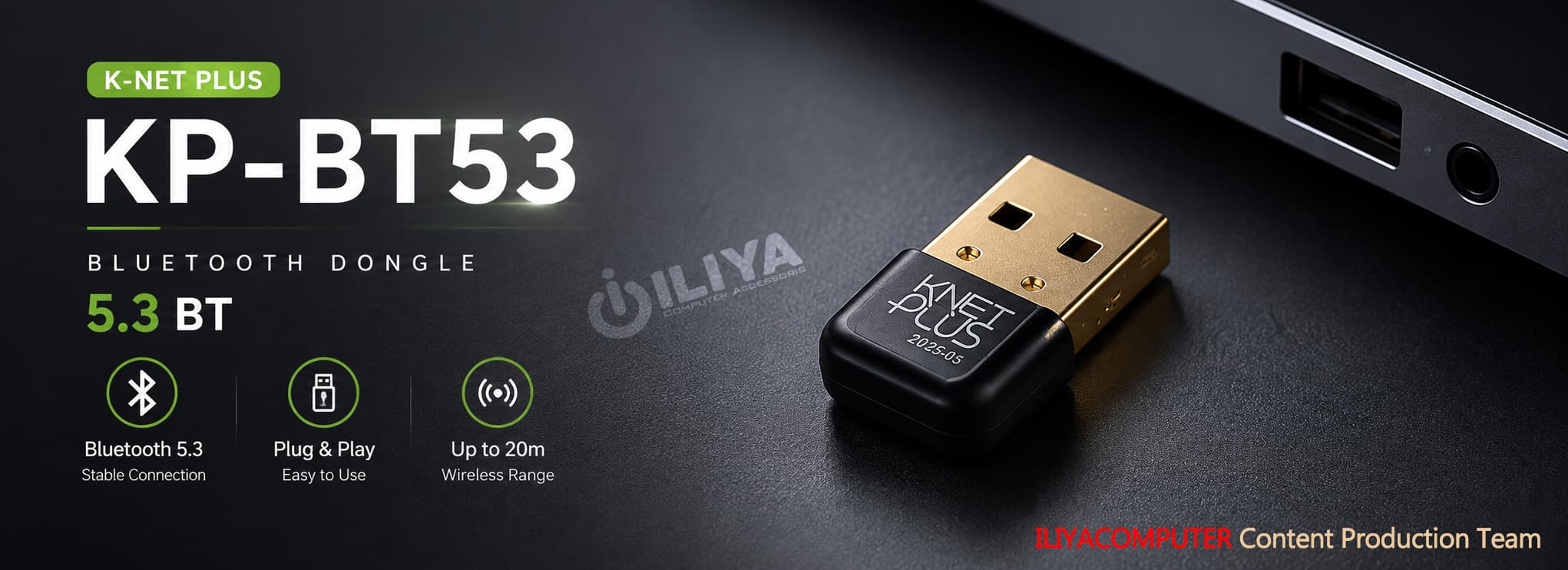 خرید دانگل بلوتوث K-NET PLUS KP-BT53 از ایلیاکامپیوتر مشهد