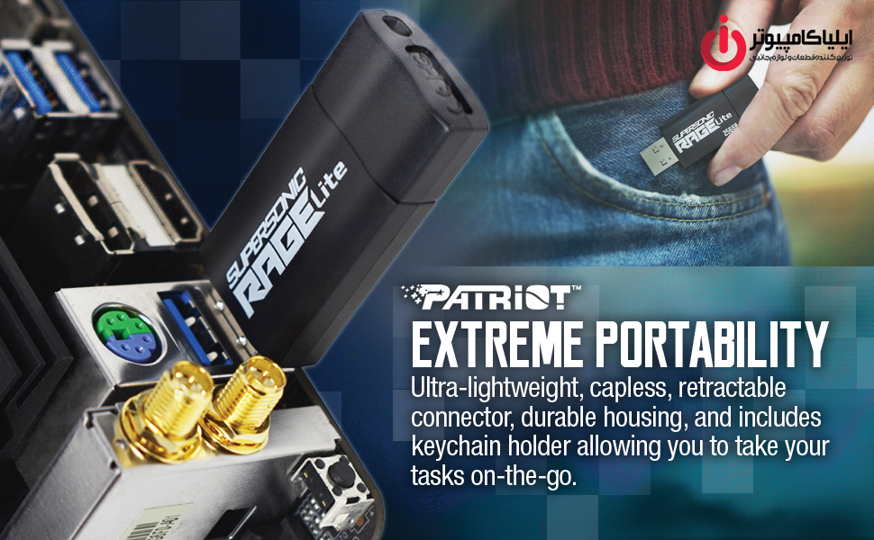 فلش مموری پاتریوت مدل PATRIOT Rage Lite PEF32GRLB32U ظرفیت 32 گیگابایت USB 3.2 Gen 1