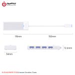 خرید هاب USB چهار پورت اوریکو مدل ORICO PAPW4A-U3-015 از ایلیاکامپیوتر مشهد