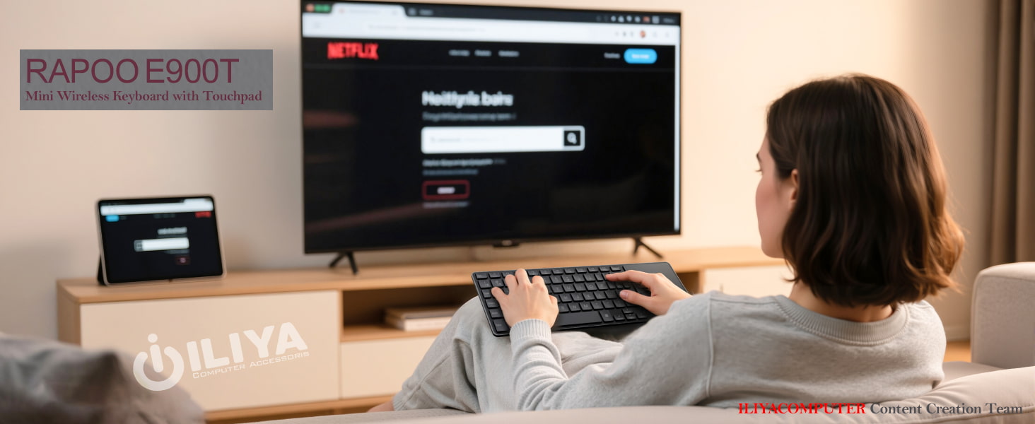 خرید کیبورد وایرلس و بلوتوثی رپو مدل RAPOO E900T از ایلیاکامپیوتر مشهد