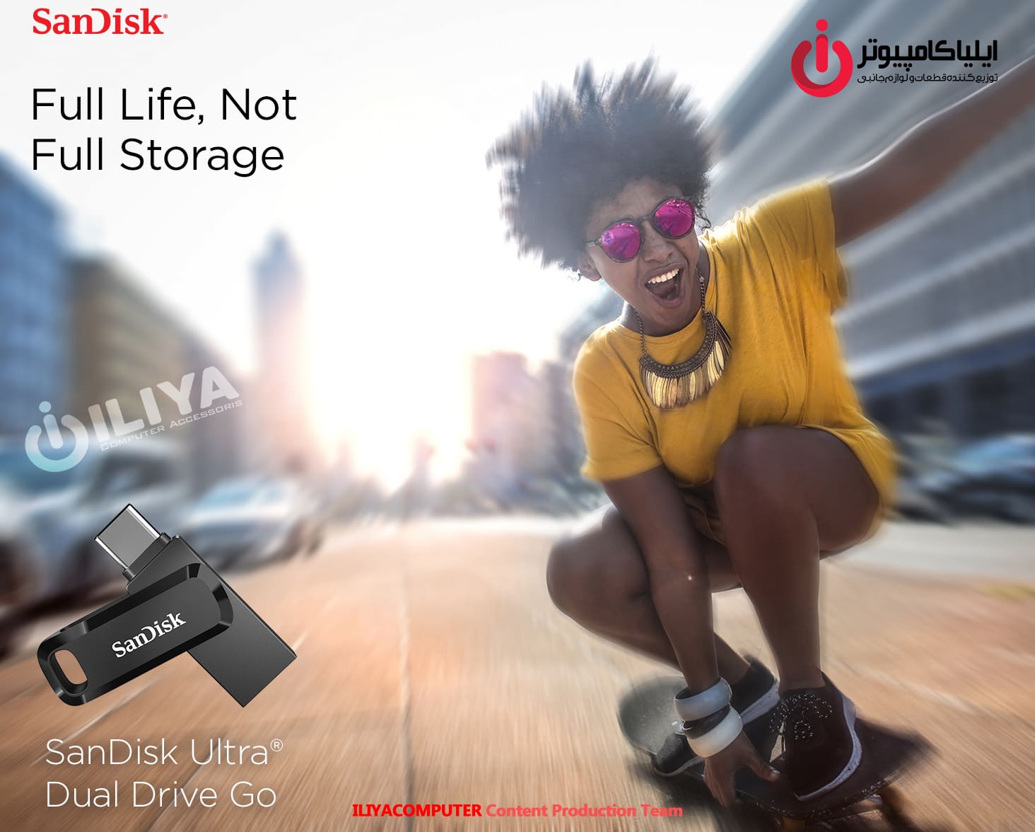 خرید فلش مموری SanDisk Ultra Dual Drive Go 32GB از ایلیاکامپیوتر مشهد