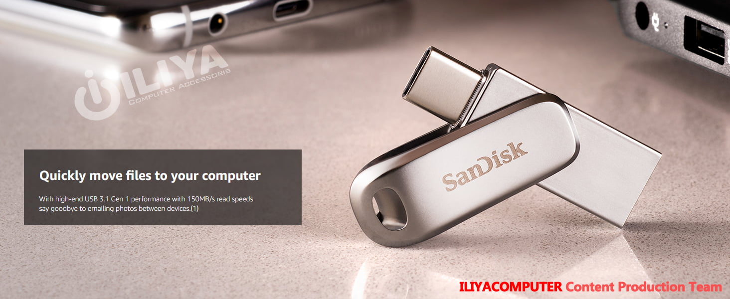 خرید فلش مموری SanDisk Ultra Dual Drive Luxe 32GB از ایلیاکامپیوتر مشهد