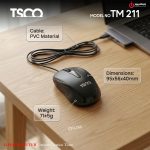 خرید ماوس سیمی تسکو TSCO TM 211 از ایلیاکامپیوتر مشهد