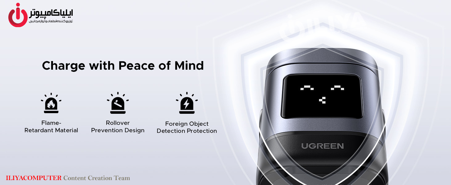 خرید شارژر رومیزی وایرلس UGREEN W709-45775 از ایلیاکامپیوتر مشهد