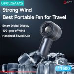 خرید پنکه شارژی دسته‌دار یوسامز مدل USAMS LU03FS02 از ایلیاکامپیوتر مشهد