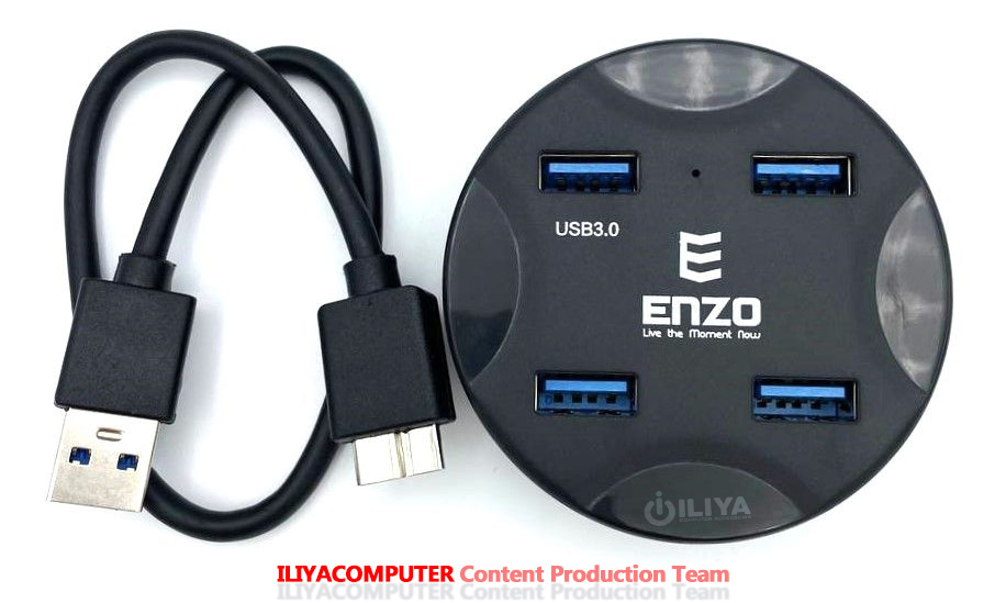 خرید هاب 4 پورت USB 3.0 انزو مدل ENZO UH-41 از ایلیاکامپیوتر مشهد