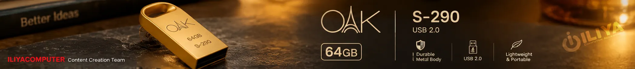 خرید فلش مموری OAK S-290 ظرفیت 64 گیگابایت از ایلیاکامپیوتر مشهد