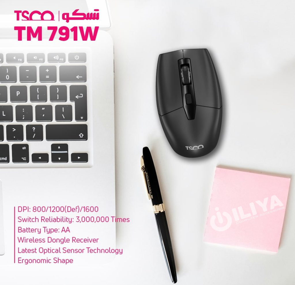 خرید ماوس بی‌سیم تسکو مدل TSCO TM 791W از ایلیاکامپیوتر مشهد